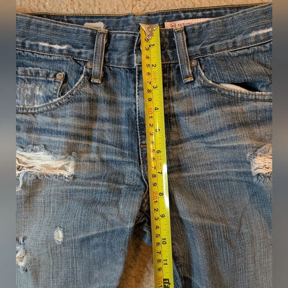 AG Adriano Goldschmied Distressed Ex-Boyfriend Crop Jeans - Picture 14 of 16